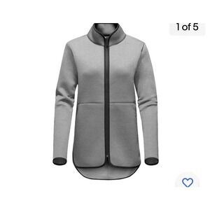 New The North Face Thermal Full Zip Fleece Jacket Long Sleeve Gray Size S NWT